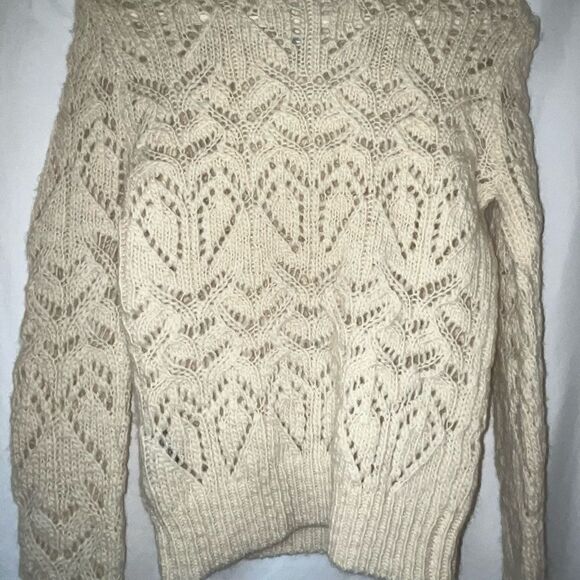 Isabel Marant Etoile Gali Cream Wool Long Sleeve Pullover Sweater Size 38 New - Picture 5 of 7